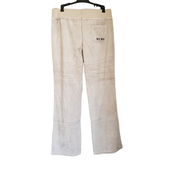 BCBGMAXAZRIA Velour Wide-Leg Gray Suit Pants Size L - Picture 2 of 6